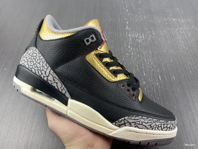 Reps TBK WMNS Black Air 3 Gold CK9246-067 Jordan 0516